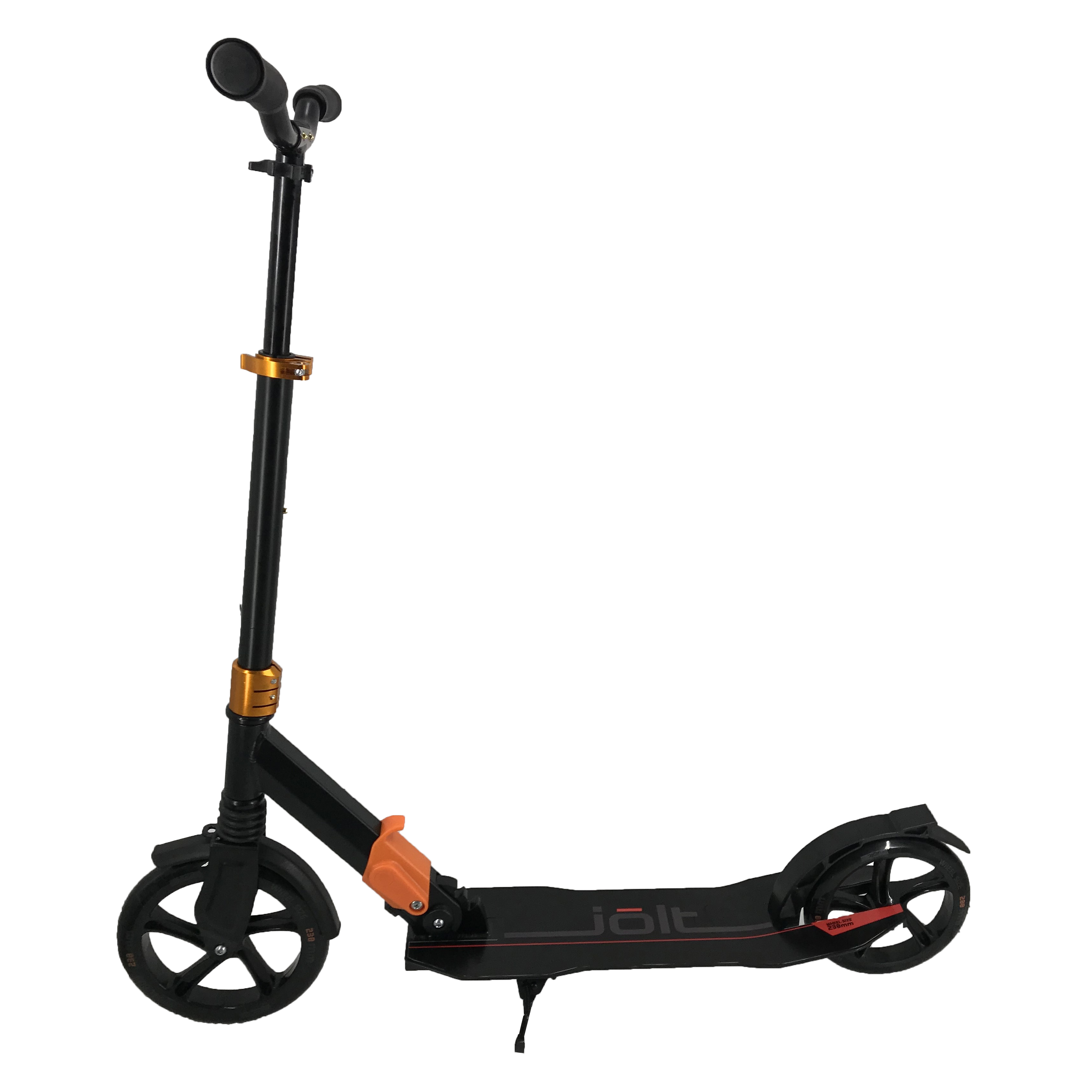 Full aluminum 230mm scooter with front suspension